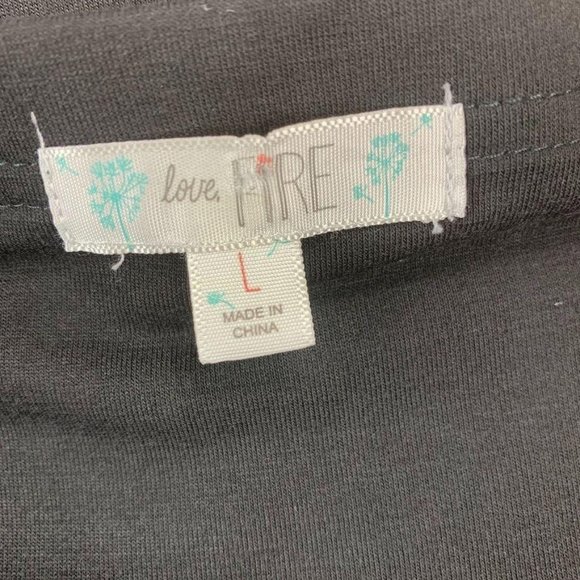 Love, Fire Strapless Chevron Maxi Dress Knit Bust Georgette Skirt Unlined L - Picture 5 of 7